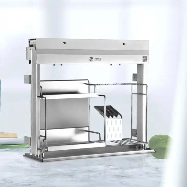Kitchen Utensil Lift Storage Cabinet
