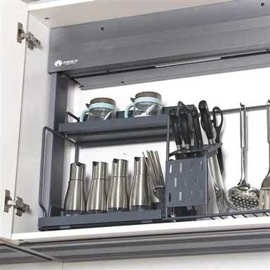 جدید ڈیزائن باورچی خانے کی الماری کے لوازمات کیبنٹ آٹومیشن لفٹ ریک