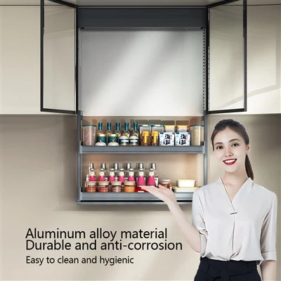 کچن میٹل ڈبل لیئر الیکٹرک لفٹ کیبنٹ